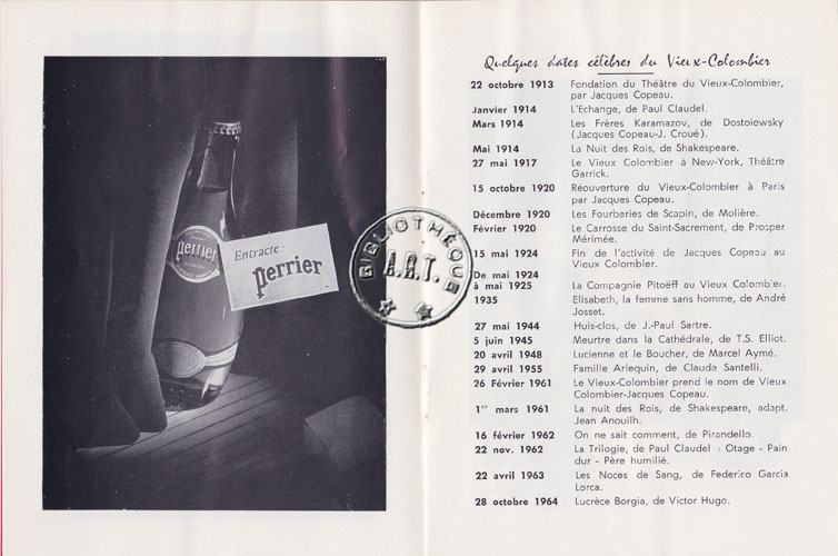 Les programmes de Théatre de l\